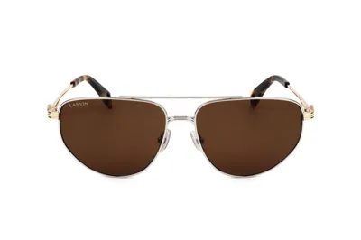 Lanvin Aviator Frame Sunglasses In Gold