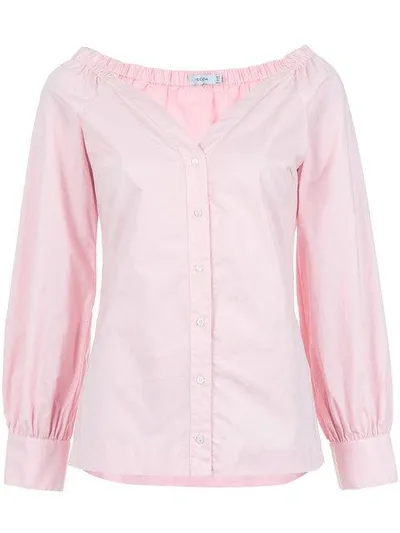 Isolda Paeonia Gathered Details Top In Pink