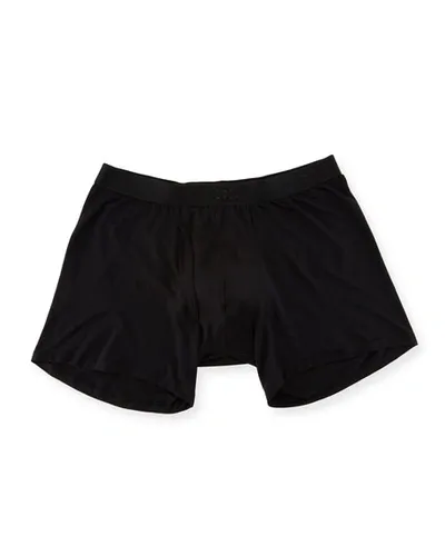 Derek Rose Alex Stretch Jersey Trunk Boxer Briefs (longer Leg) In Black