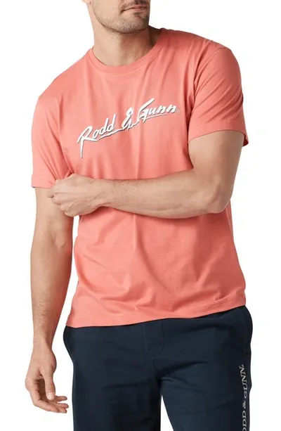 Rodd & Gunn Clandeboye Cotton Logo Tee In Coral