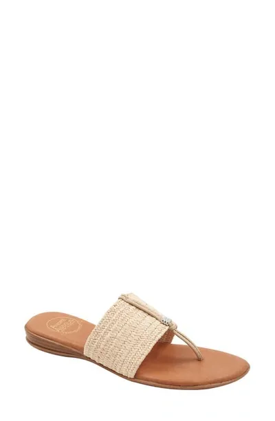 Andre Assous Nice Woven Sandal In Beige