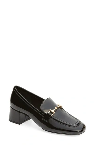 Jeffrey Campbell Archives Bit Loafer Pump In Black Crinkle Patent Gold