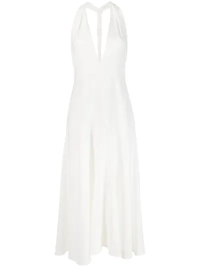 Proenza Schouler Twisted-back Crepe Dress In White