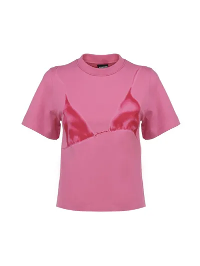 Jacquemus Le Tshirt Bikini Printed T-shirt In Print We Effect Pink