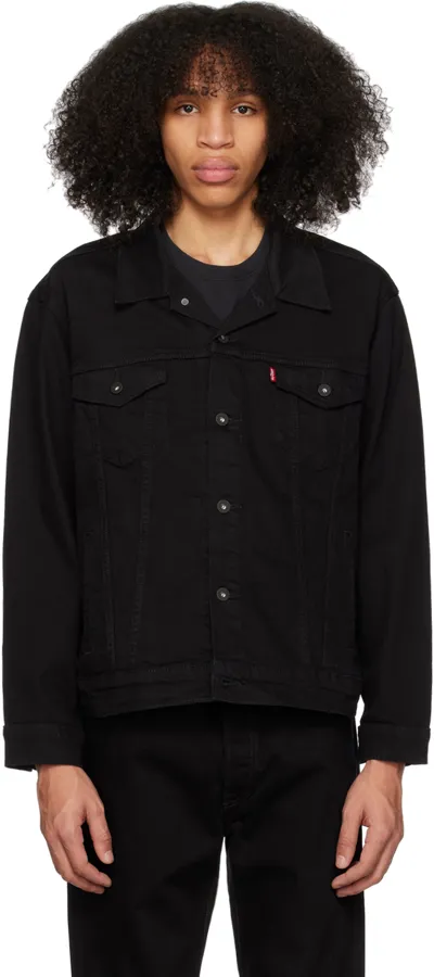 Levi's Black Buttoned Denim Jacket