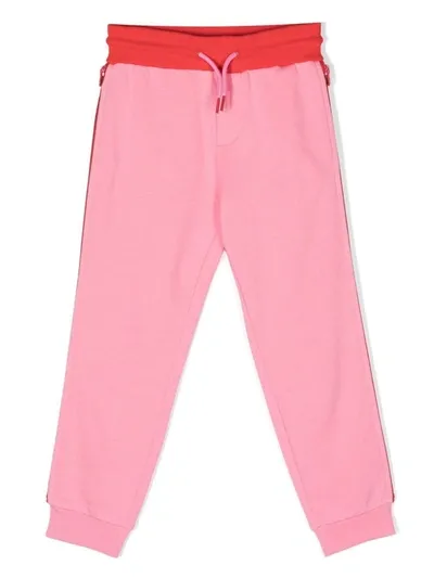 Marc Jacobs Kids' Colour-block Cotton Track Pants In Pink