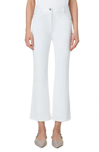 Akris Punto Bootcut Denim Pant In Cream