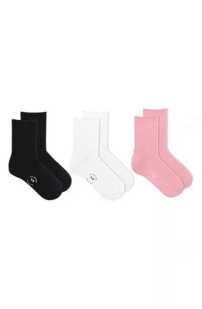 K. Bell Socks 3-pack Ribbed Short Crew Socks In Bast