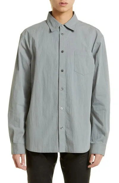 John Elliott Cloak Button-up Shirt In Alloy