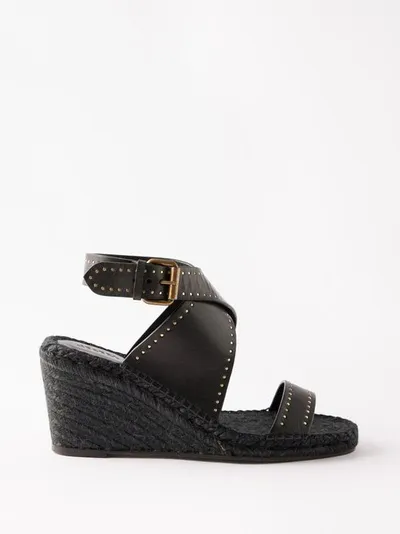 Isabel Marant Iriane Studded Espadrille Sandal In Black