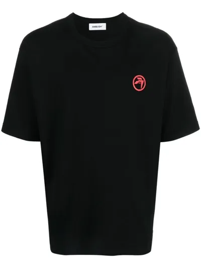 Ambush Records-print Cotton T-shirt In Black