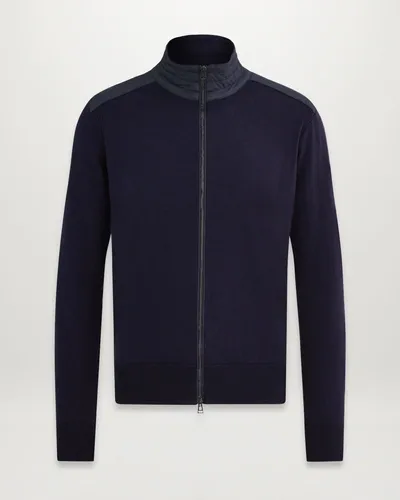 Belstaff Kelby Zip Cardigan In Chracoal