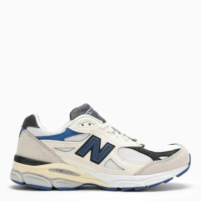 New Balance Trainer Teddy Santis 990v3 White/blue In Multicolor