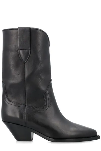 Isabel Marant Dahope Cowboy Boots In Black