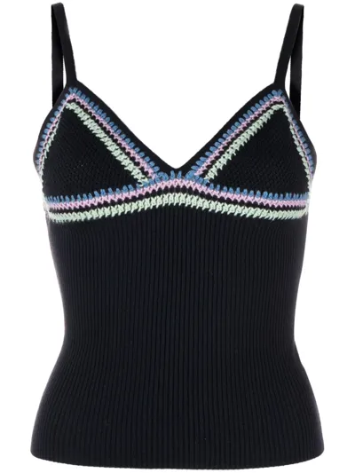 Chloé Crochet Top In Blue