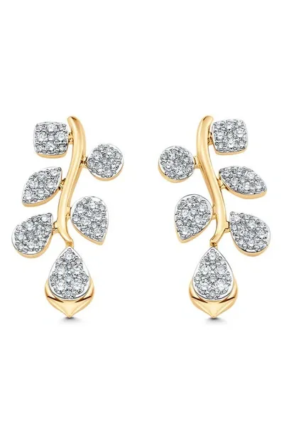 Sara Weinstock Lierre Pavé Diamond Drop Earrings In Yellow Gold