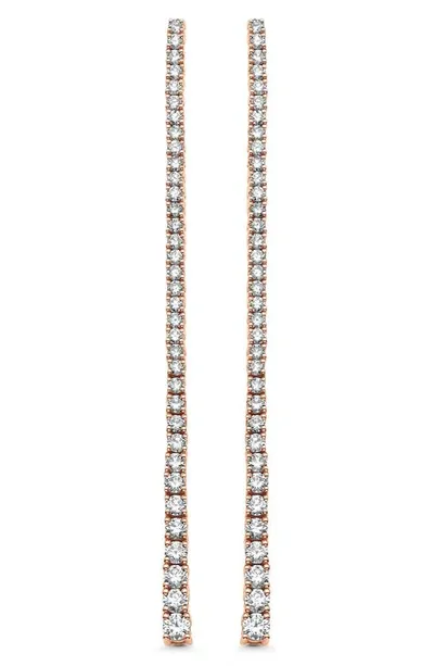 Sara Weinstock Isadora Eternity Diamond Drop Earrings In Rose Gold