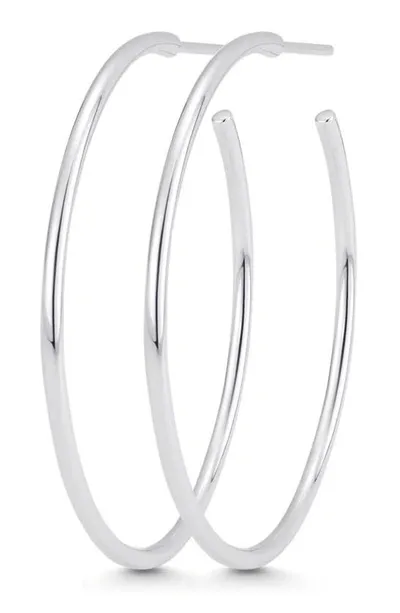 Sara Weinstock Veena Small Hoop Earrings In White Gold