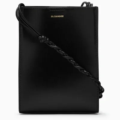 Jil Sander Tangle Black Leather Shoulder Bag