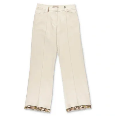 Emilio Pucci Kids'  Pantalone Beige In Cotone