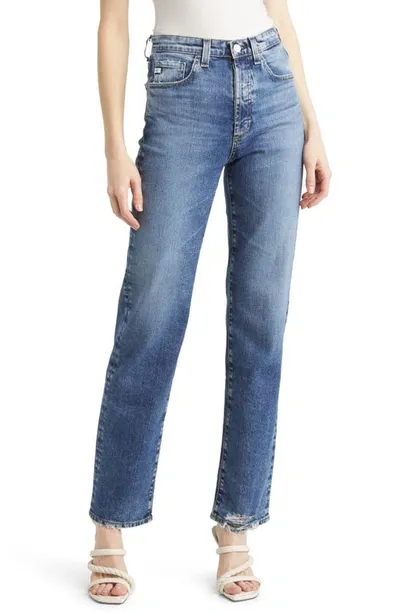 Ag Alexxis High Waist Straight Leg Jeans In 1 Yr Yellowbird Vin