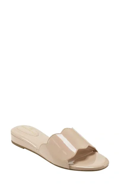 Bandolino Kayla Slide Sandal In Light Natural Patent