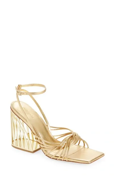 Cult Gaia Inka Mini 110mm Leather Sandals In Gold