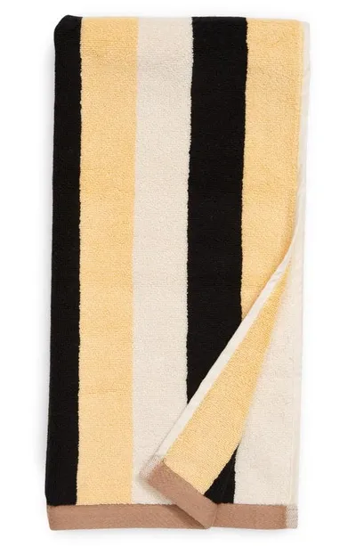 Hay Trio Stripe Cotton Bath Mat In Yellow