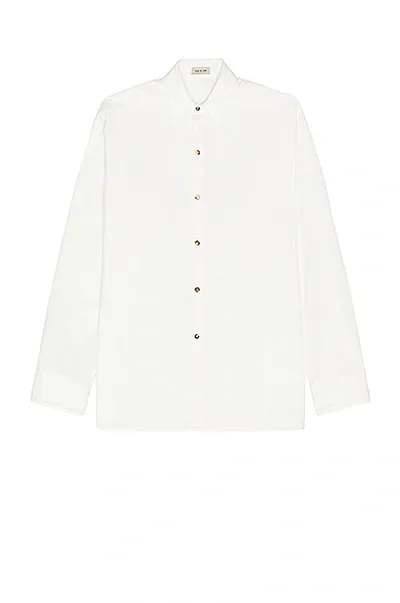 Fear Of God Eternal Stretch Cotton & Wool Button-up Shirt In White