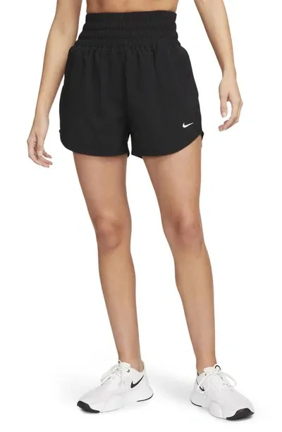 Nike Women's One Dri-fit Ultra High-waisted 3" Brief-lined Shorts In Black