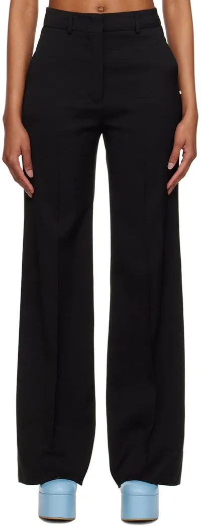 Sportmax High-waist Wide-leg Trousers In Black