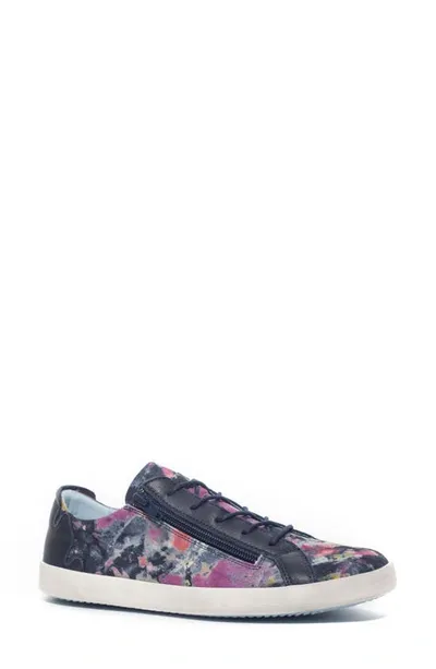 Cloud Vanessa Zip Sneaker In Navy Painter