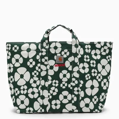 Carhartt Wip X Marni Marni X Carhartt Wip Green/white Tote Bag