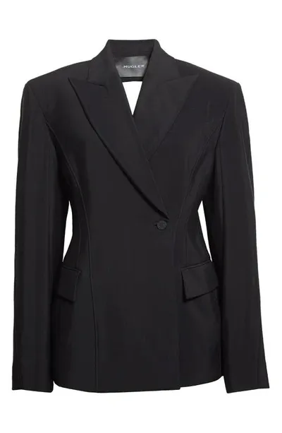 Mugler Cut Out Blazer In Black