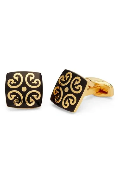 Clifton Wilson Baroque Cuff Links In Black