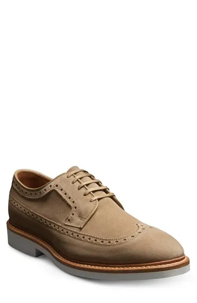 Allen Edmonds William Wingtip Derby In Bone Suede