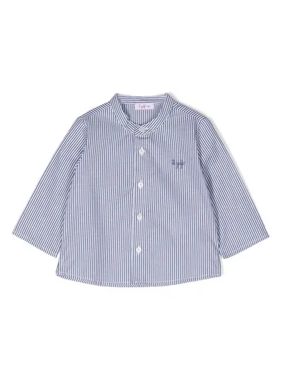 Il Gufo Babies' Boys Blue Striped Cotton Shirt