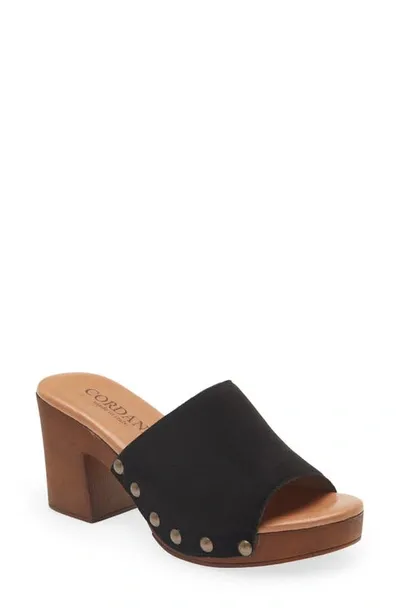 Cordani Whitley Block Heel Sandal In Black Suede