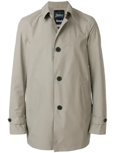 Herno Laminar Raincoat In Grey