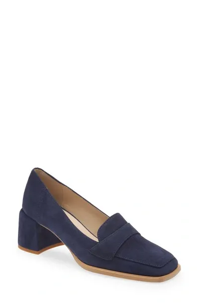 Cordani Nisha Square Toe Pump In Navy Suede