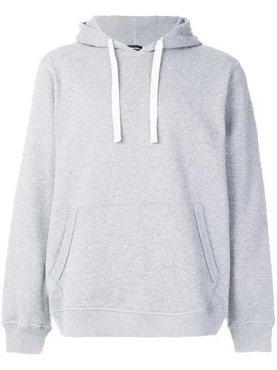 Paul & Shark Long Sleeved Logo Hoodie In Grey