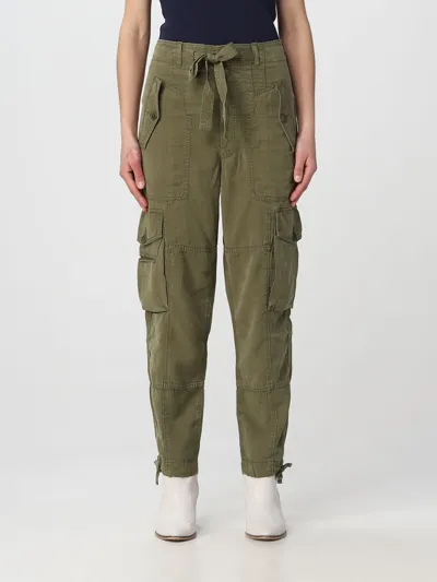 Polo Ralph Lauren Womens New Olive Regular-fit Ankle-length Woven Cargo Trousers In Green