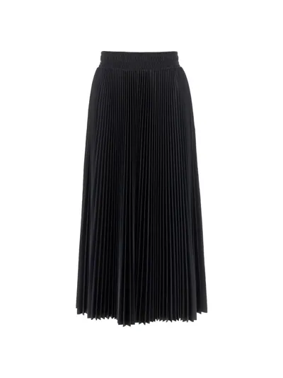 Balenciaga Pleated Midi Skirt In Black