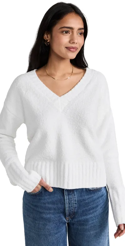 Atm Anthony Thomas Melillo V-neck Sweater In White