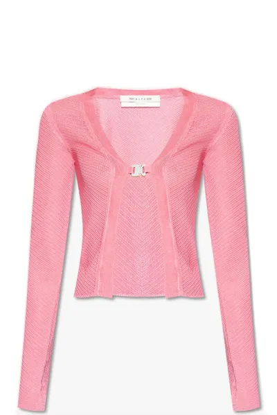 Alyx Ribbed-knit Cardigan In Pink