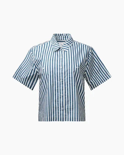 Onia Poplin Home Shirt In Blue