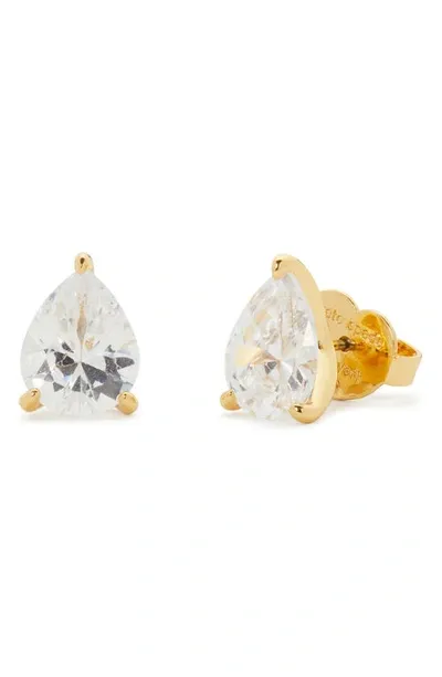 Kate Spade Cubic Zirconia Stud Earrings In Gold