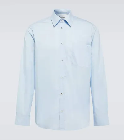 Nanushka Blue Kaleb Shirt In Sky Blue