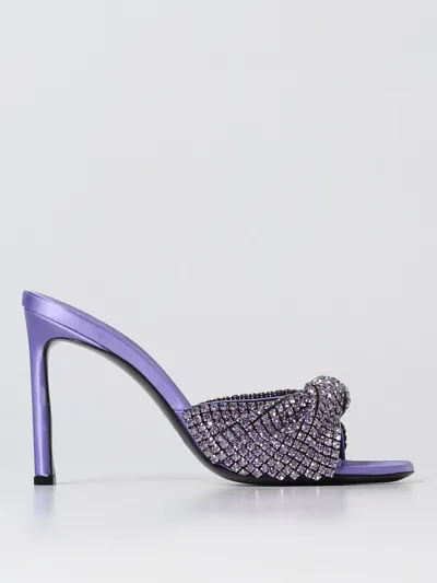 Sergio Rossi X Evangelie Smyrniotaki Embellished Slip In Violet