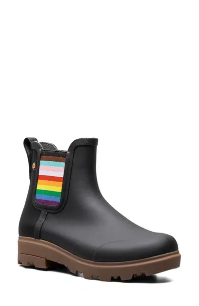 Bogs Holly Waterproof Chelsea Boot In Black Multi